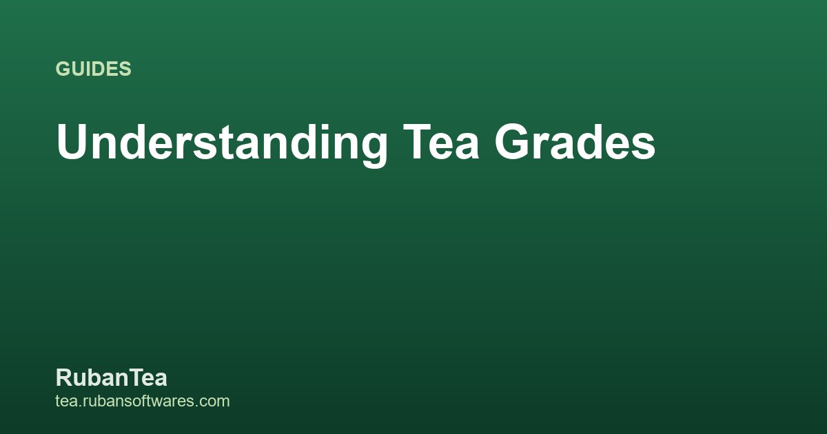 Understanding Tea Grades: From Dust to Whole Leaf